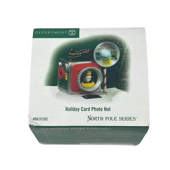 Department 56 North Pole Series Holiday Card Photo Hut - Vintage - Picture 6 of 9
